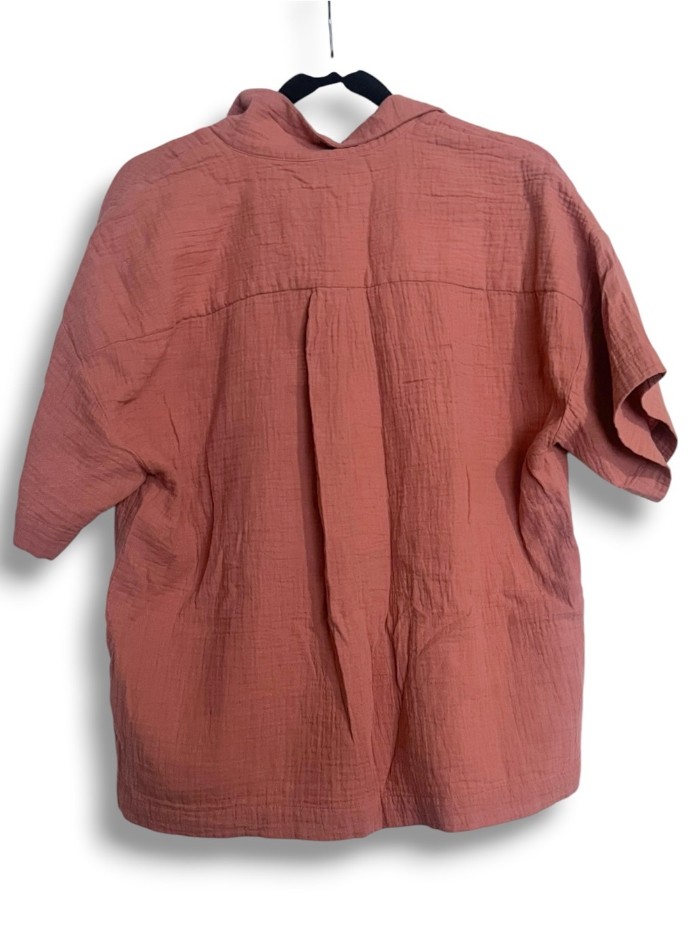 Madewell Dusty Rose Double Gauze Camp Shirt Button Front Boho Blouse Medium - Picture 3 of 7
